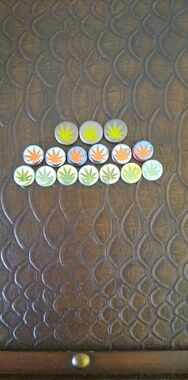 16 Cannabis Leaf Beads